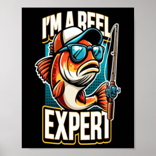 Jag är en reel Expert Fishing Design Poster