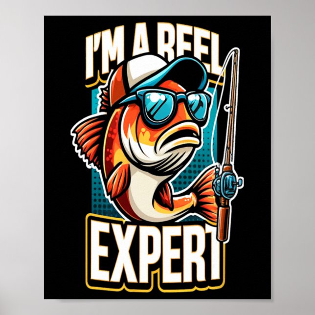 Jag är en reel Expert Fishing Design Poster (Framsidan)