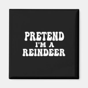 Jag är en renare Roligt Lazy Reindeer Halloween Magnet