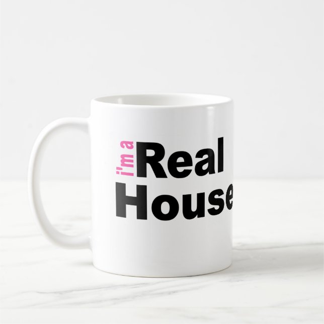 Jag är en riktig Housefru Coffee Mugg (Vänster)