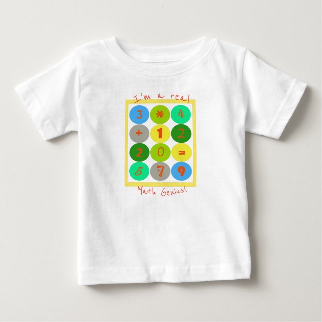 Jag är en riktig Math Genius Baby T-shirt (Framsida)
