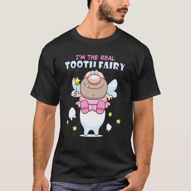 Jag är en riktig tandtandtandtandtandtjuvdentist o t shirt (Framsida)