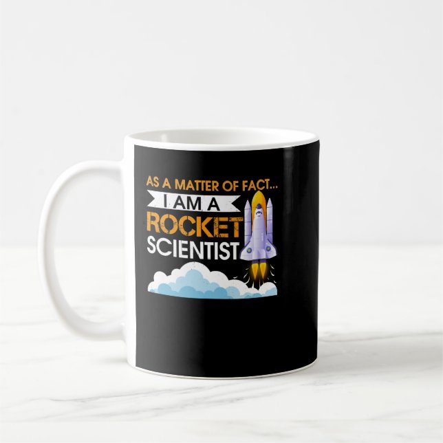 Jag är en Rocket Scientist Aerospace Ingenjör Gift Kaffemugg (Vänster)
