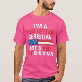JAG ÄR EN RÖD BREV CHRISTIAN INTE EN RÖD HAT CHRIS T SHIRT