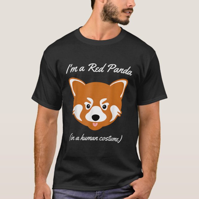 Jag är en röd panda i en hu t shirt (Framsida)