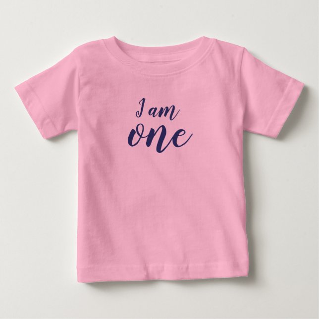 Jag är en rosa flicka tutu födelsedag t shirt (Framsida)
