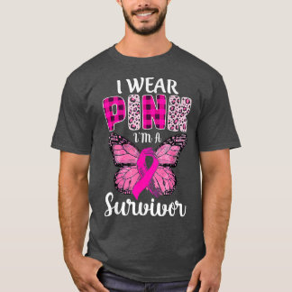 Jag är en Rosa för överlevande Ribbon Breast Cance T Shirt