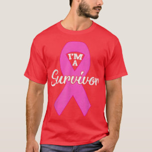 Jag är en Rosa för överlevande Ribbon Breast Cance T Shirt