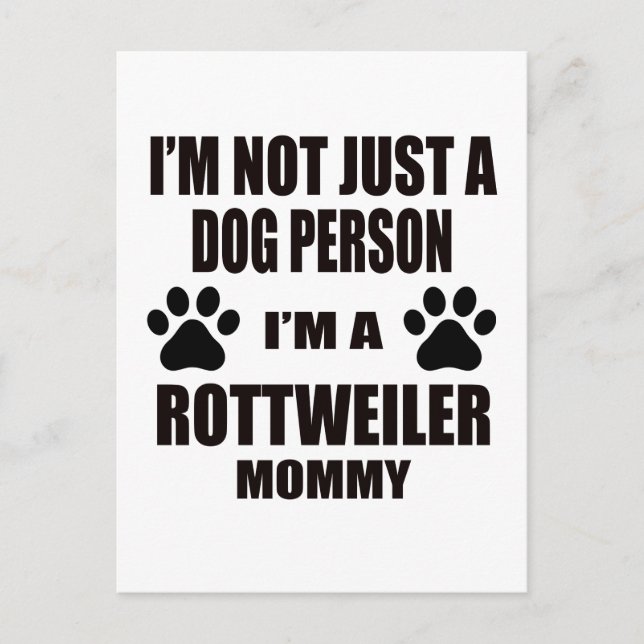 Jag är en Rottweiler-Mamma Vykort (Framsida)
