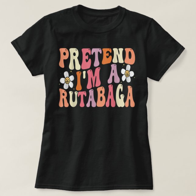 Jag är en Rutabaga Costume Funny Food Hallowee T Shirt (Design framsida)