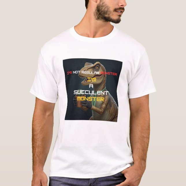 Jag är en saftig monster rolig Dino T-shirt (Framsida)