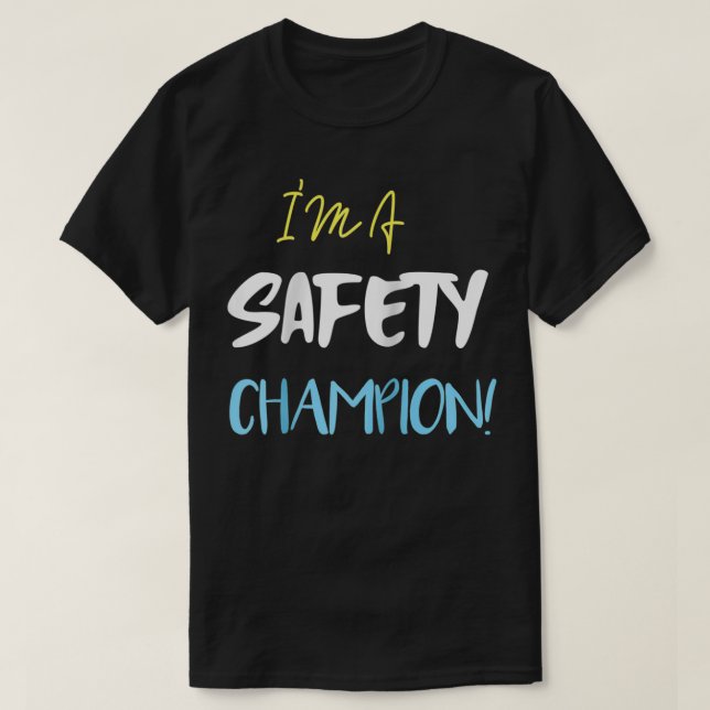 Jag är en säkerhetskammare - Safety Slogan Raglan  T Shirt (Design framsida)