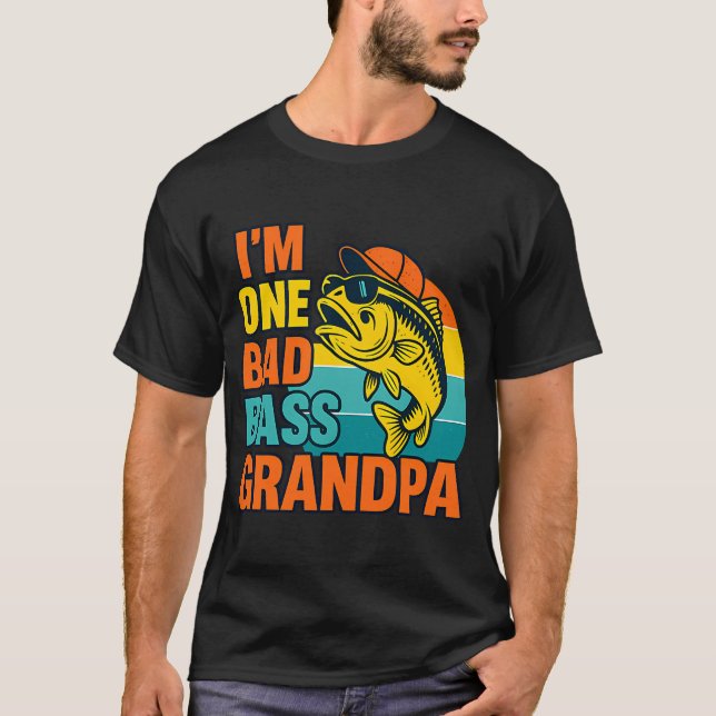 Jag är en sämre basfarfar rolig fiske farfar t shirt (Framsida)