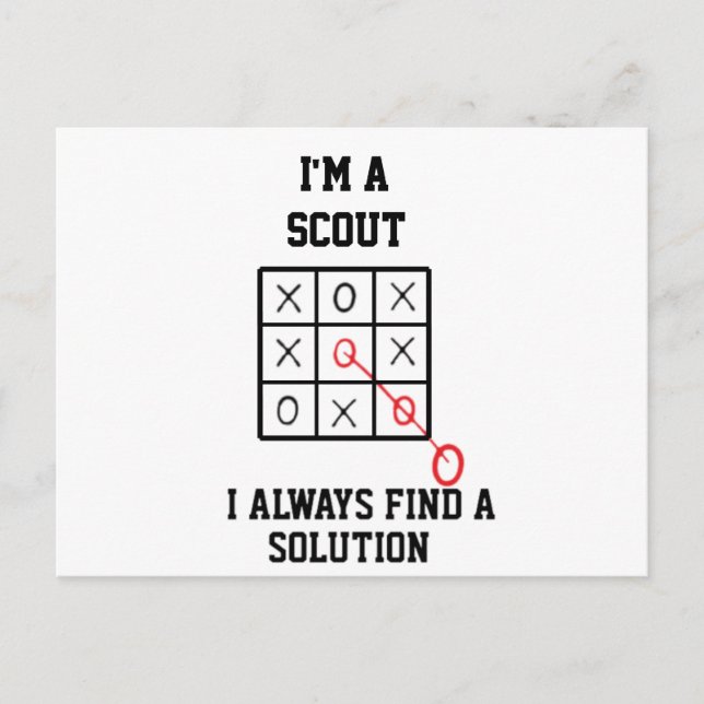 Jag är en scout jag hittar alltid en lösning  vyko vykort (Framsida)