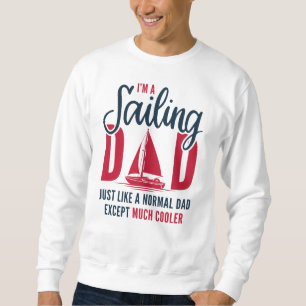 Jag är en seglande pappa lång ärmad tröja