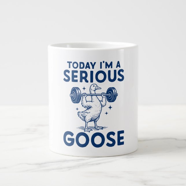 Jag är en seriös gåsfitness jumbo mugg (Framsidan)