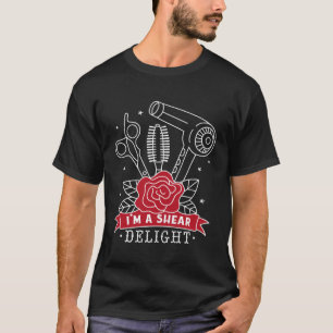 Jag är en shear glädje barberare klippning hår t shirt