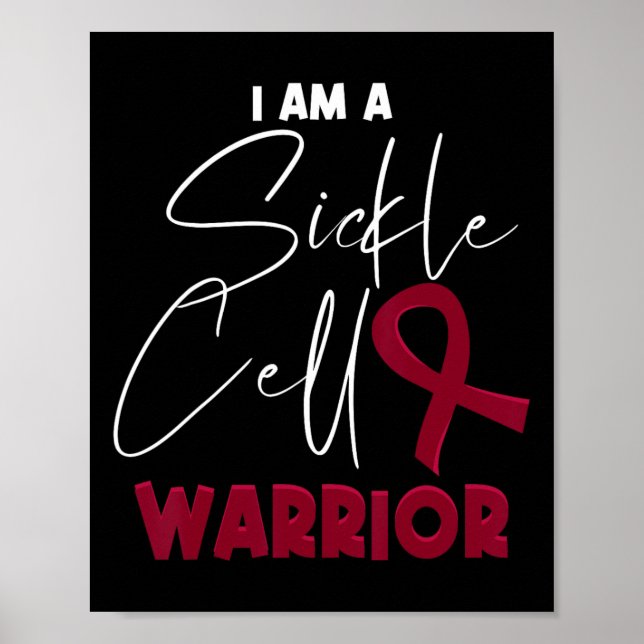 Jag är en sickle Cell Warrior - Sickle Cell Anemi  Poster (Framsidan)