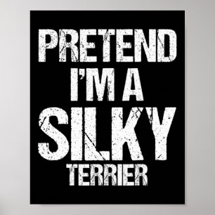 Jag är en Silky Terrier Funny Halloween Hund Costu Poster