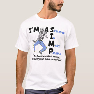 Jag är en Simp Skeleton i Magic Pajamas Funny T Shirt