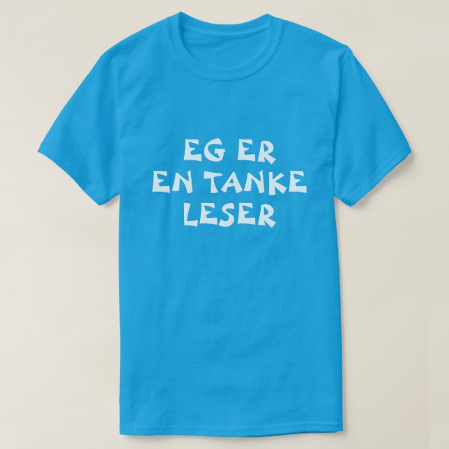 Jag är en sinnesläsare i norsk blå t-shirt (Design framsida)