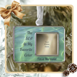 Jag är en Sjöjungfru med Anpassade Photo Julgransprydnad