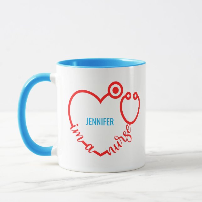Jag är en sjuklig stetoscope Heart Anpassningsbar  Mugg (Vänster)
