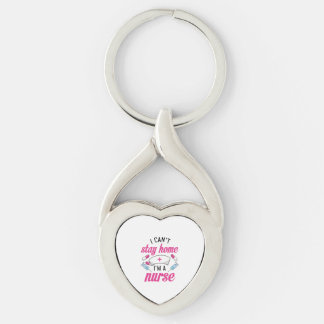 Jag är en sjuksköterska twisted heart silverfärgad nyckelring