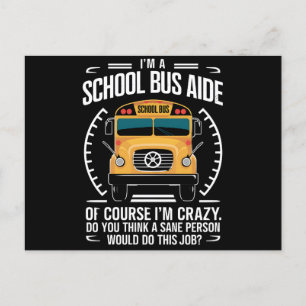 Jag är en skolbussassistent Rolig tillbaka till sk Vykort