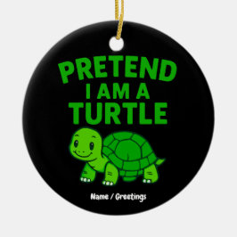 Jag är en sköldpadda Halloween-juldräkt Julgransprydnad Keramik