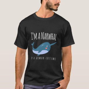 Jag är en smal i ett humankumsverk Narwhal Älskare T Shirt