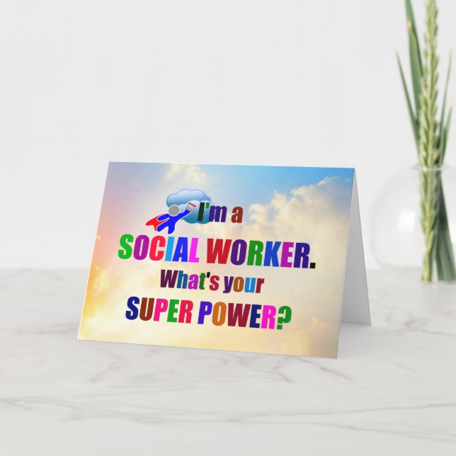 "Jag är en Social-arbetare", populär design, Kort (Framsida)