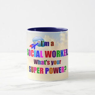 "Jag är en Social-arbetare", populär design, Mugg
