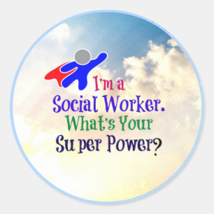 Jag är en Social-arbetare. Vad är din Toppen? Runt Klistermärke