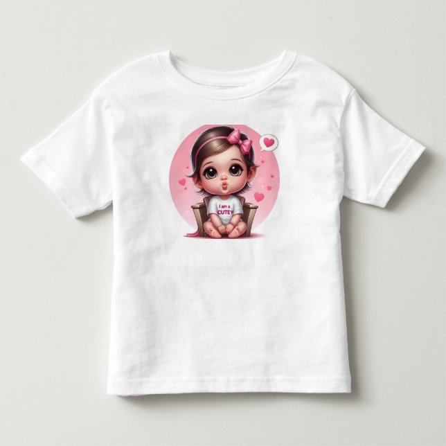 Jag är en söt tjej t-shirt (Framsida)
