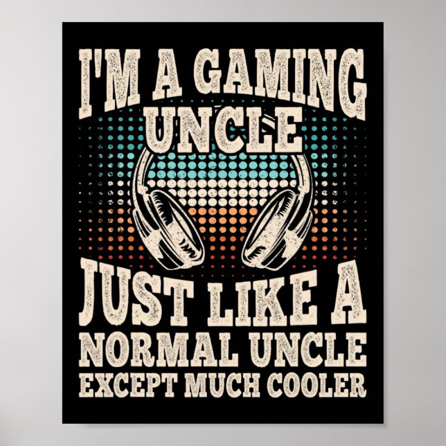 Jag är en spelmorbror Funny Video Gamer Gaming Ret Poster (Framsidan)