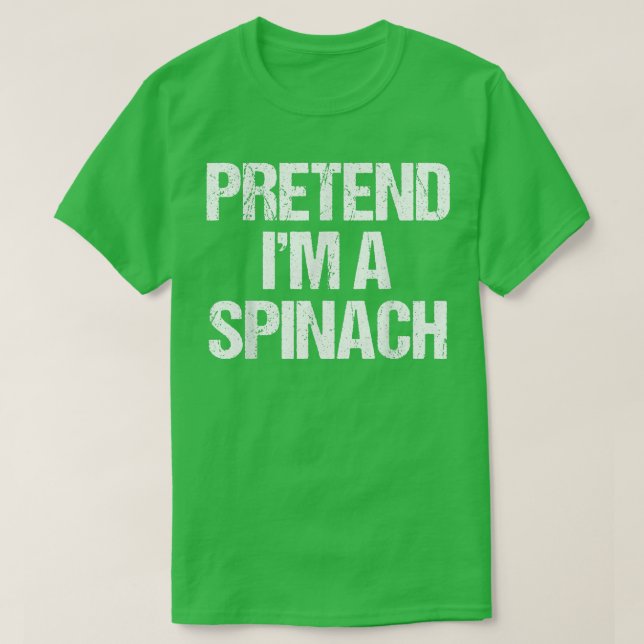 Jag är en Spinach Costume Funny Lazy Halloween T Shirt (Design framsida)