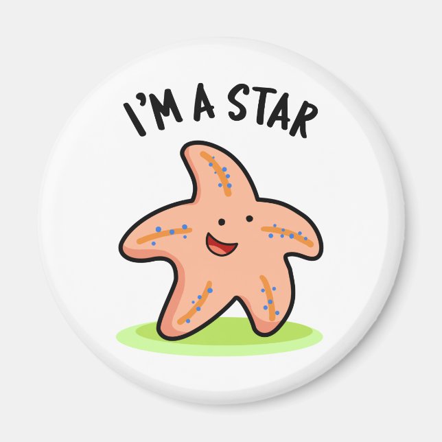 Jag är en Star Funny Starfish Pun Magnet (Framsidan)