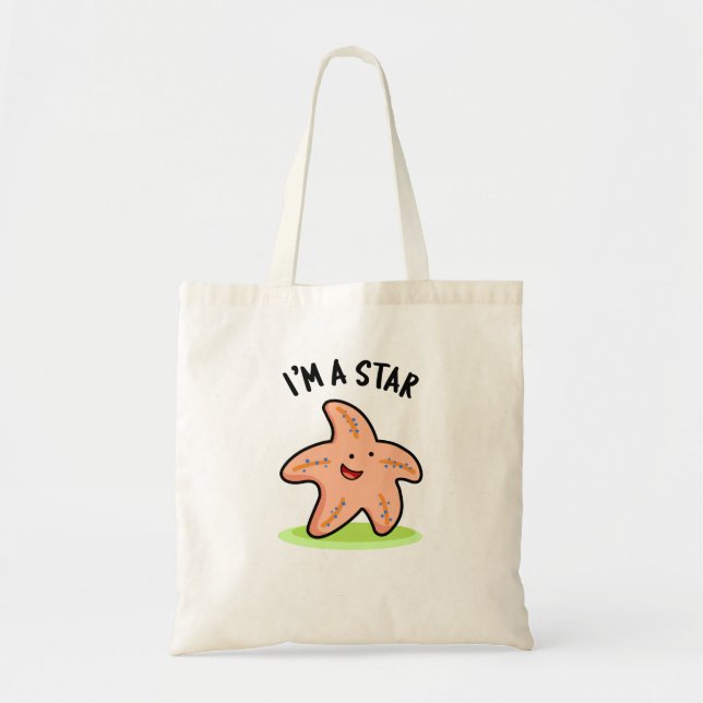 Jag är en Star Funny Starfish Pun Tygkasse (Framsidan)