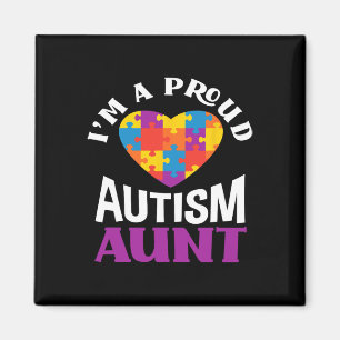 Jag Är En Stolt Autism Faster Pussel HjÄrta Autism Magnet