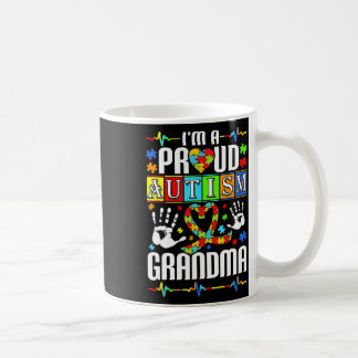 Jag är en stolt Autism Grandma Support Autist Kaffemugg