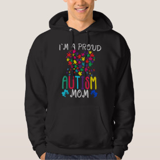 Jag är en stolt Autism Mamma Autism Acceptans Hoodie