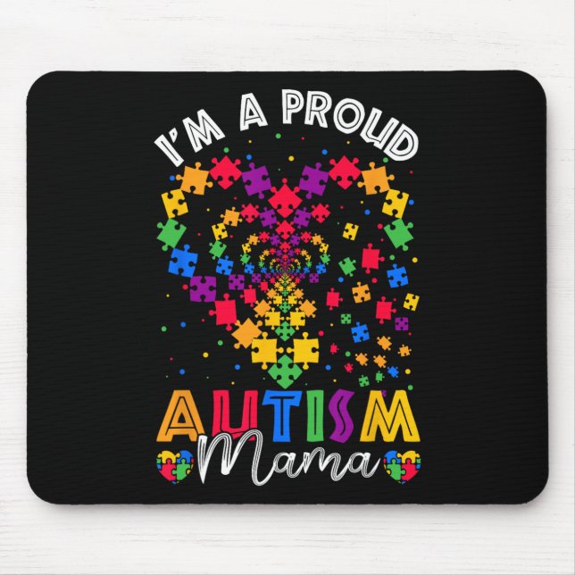 Jag är en stolt Autism Mamma Morma Autism Awarenes Musmatta (Framsidan)