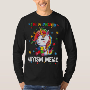 Jag är en stolt Autism Meme Awareness Puzzle Unico T Shirt