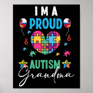 Jag Är En Stolt Autism Mormor Kvinnor Flickor Auti Poster