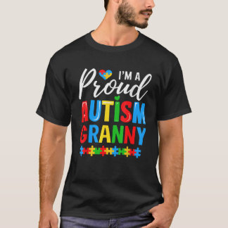 Jag är en stolt Autism-Mormor medvetenhetspusselbi T Shirt