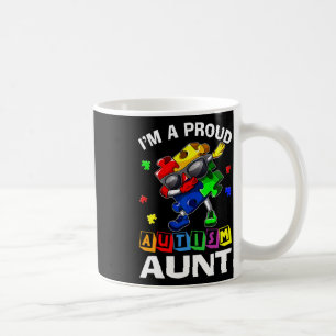Jag är en stolt Autism Moster Autism Awareness Dab Kaffemugg