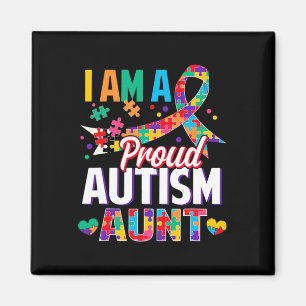 Jag är en stolt Autism Moster Autism Awareness Puz Magnet