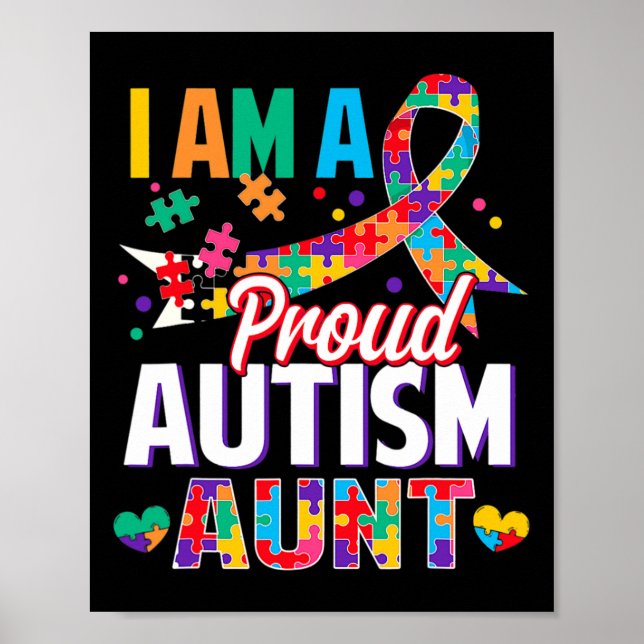 Jag är en stolt Autism Moster Autism Awareness Puz Poster (Framsidan)