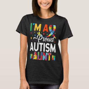 Jag är en stolt Autism Moster Matching Autism Awar T Shirt